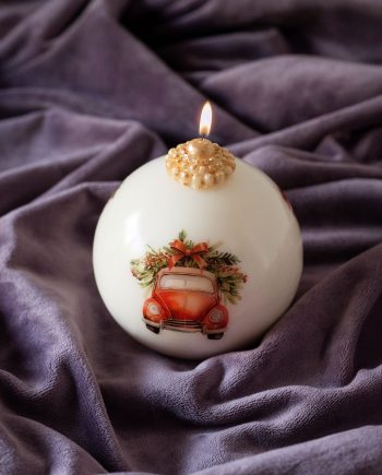 Χειροποίητο αρωματικό κερί σόγιας “ CHRISTMAS SHINY BALL “